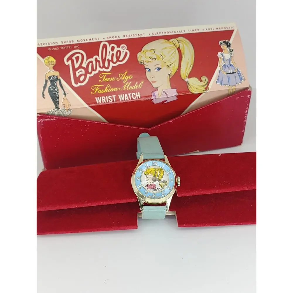 Rare Vintage 1963 Bradley Time Division Mattel Ponytail Barbie watch No. 5-191